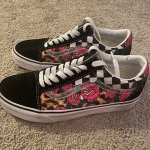 Vans Old Skool Rose Leopard & Checkered